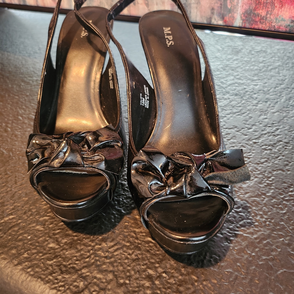 Black Women's Peep Toe Heels